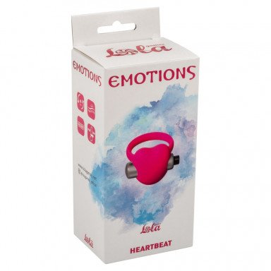 Розовое эрекционное виброколечко Emotions Heartbeat фото 4