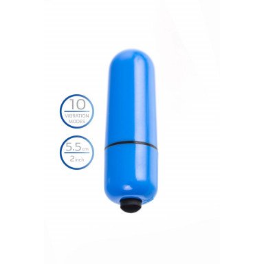 Синяя вибропуля A-Toys Braz - 5,5 см. фото 7