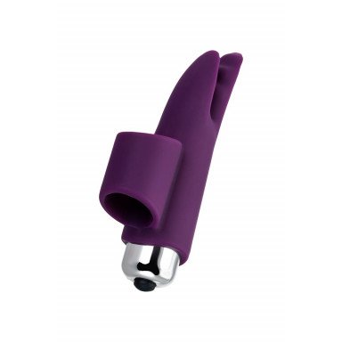 Фиолетовая вибратор-насадка на палец JOS Tessy - 9,5 см., фото