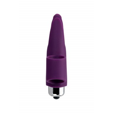 Фиолетовая вибронасадка на палец JOS Tessy - 9,5 см. фото 4