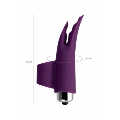 Фиолетовая вибронасадка на палец JOS Tessy - 9,5 см. фото 10