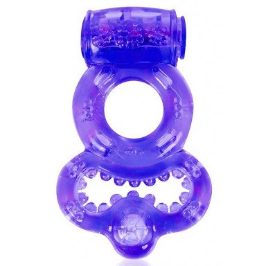 Фиолетовое эрекционное виброкольцо с шипами, фото
