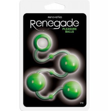 Зеленые анальные шарики Renegade Pleasure Balls фото 2