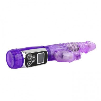 Фиолетовый вибратор India Cowherd с ротацией и клиторальной стимуляцией - 21,5 см. фото 2