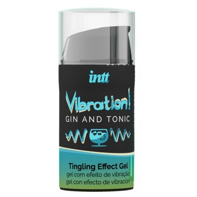 Жидкий интимный гель с эффектом вибрации Vibration! Gin Tonic - 15 мл., фото