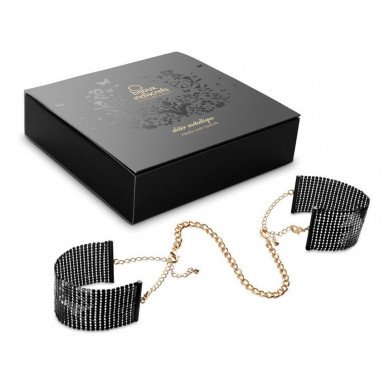 Чёрные дизайнерские наручники Desir Metallique Handcuffs Bijoux, фото