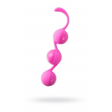 Розовые тройные вагинальные шарики из силикона DELISH BALLS фото 2