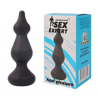 Фигурная анальная втулка Sex Expert - 10 см. фото 2