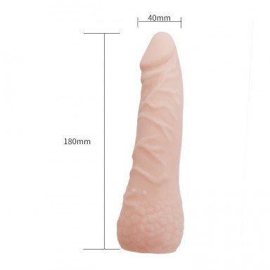 Реалистичная телесная насадка на пенис - 18 см. фото 3