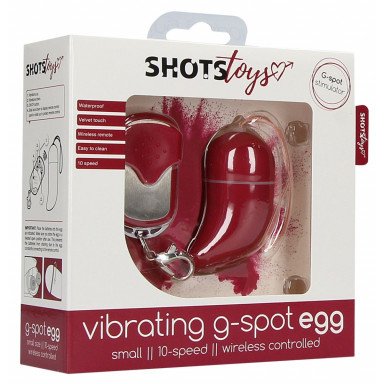 Красное виброяйцо Small Wireless Vibrating G-Spot Egg фото 2