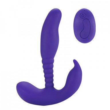 Фиолетовый стимулятор простаты Remote Control Anal Pleasure Vibrating Prostate Stimulator - 13,5 см. фото 2