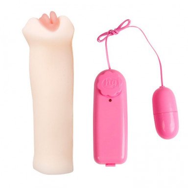 Вибрирующий мастурбатор-вагина с нежными губками Lily - 18 см. фото 2