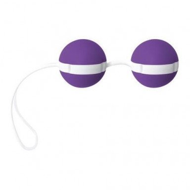 Фиолетово-белые вагинальные шарики Joyballs Bicolored фото 2