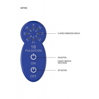 Синий универсальный массажер Silicone Massage Wand - 20 см. фото 3