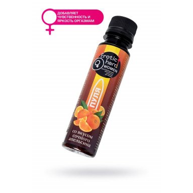 Биостимулирующий концентрат для женщин Erotic hard Пуля со вкусом сочного апельсина - 100 мл. фото 2