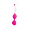 Розовые двойные вагинальные шарики с хвостиком Cosmo, фото