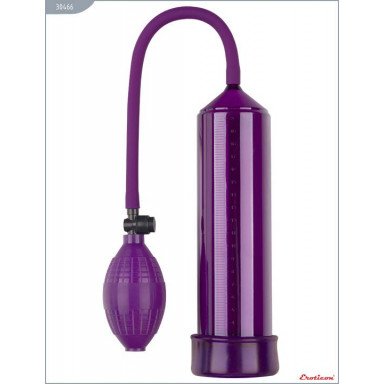 Фиолетовая вакуумная помпа Eroticon PUMP X1 с грушей, фото