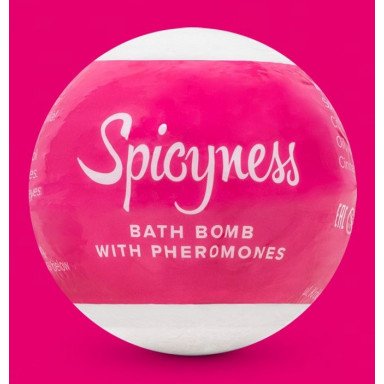 Бомбочка для ванны с феромонами Spicy - 100 гр., S-M-L, белый, фото