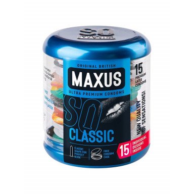 Классические презервативы в металлическом кейсе MAXUS Classic - 15 шт., фото