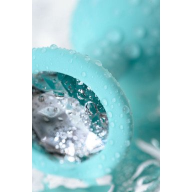 Мятная анальная пробка с прозрачным кристаллом - 7,3 см. фото 10