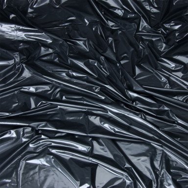 Черная виниловая ткань-простынь для эротических игр, фото