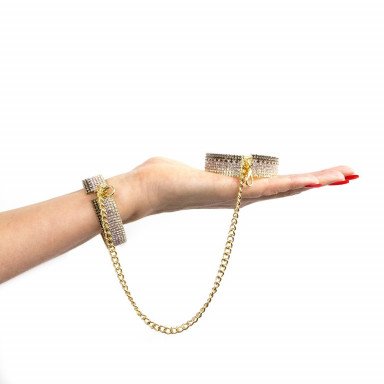 Золотистые наручники Diamond Handcuffs Liz фото 2