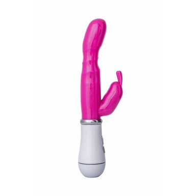 Ярко-розовый вибратор ToyFa A-toys с клиторальным стимулятором - 20 см. фото 3