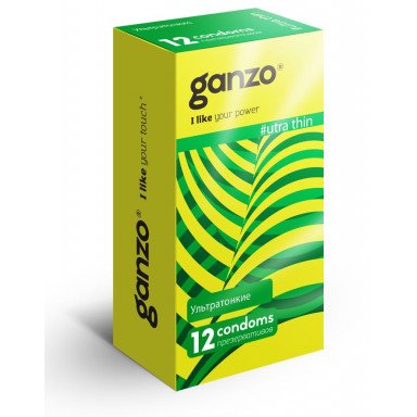 Ультратонкие презервативы Ganzo Ultra thin - 12 шт., фото