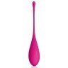 Ярко-розовый тяжелый каплевидный вагинальный шарик со шнурком, фото