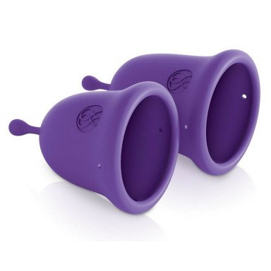Набор из 2 фиолетовых менструальных чаш Intimate Care Menstrual Cups фото 2