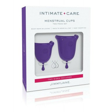 Набор из 2 фиолетовых менструальных чаш Intimate Care Menstrual Cups фото 3