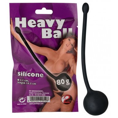 Чёрный вагинальный шарик Heavy Ball, фото
