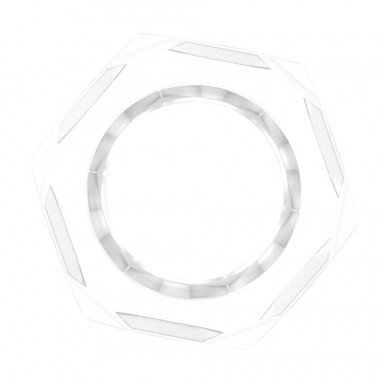 Прозрачное эрекционное кольцо-шестигранник Nust Bolts Cock Ring, фото