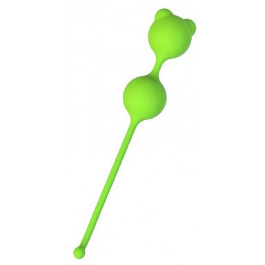 Зеленые вагинальные шарики A-Toys с ушками, фото