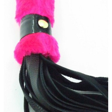 Нежная плеть с розовым мехом BDSM Light - 43 см. фото 3