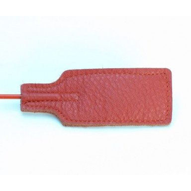 Красный кожаный стек с прямоугольным шлепком - 68 см. фото 3
