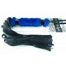 Нежная плеть с синим мехом BDSM Light - 43 см., фото