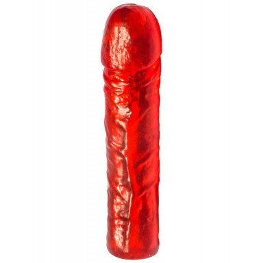 Красный гелевый фаллоимитатор - 16,5 см., фото