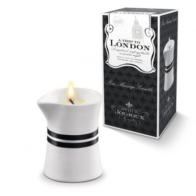 Массажное масло в виде малой свечи Petits Joujoux London с ароматом ревеня, амбры и чёрной смородины, фото