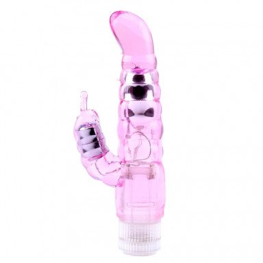 Розовый вибратор-кролик My Dual Pleasure - 21 см., фото
