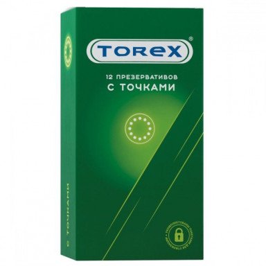 Текстурированные презервативы Torex С точками - 12 шт., фото