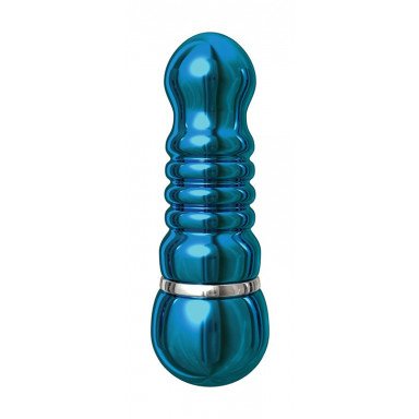 Голубой аллюминиевый вибратор-вибропуля BLUE SMALL - 7,5 см., фото