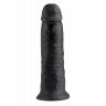 Чёрный фаллос-гигант 10 Cock - 25,4 см., фото