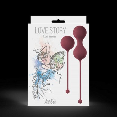 Набор бордовых вагинальных шариков Love Story Carmen фото 3
