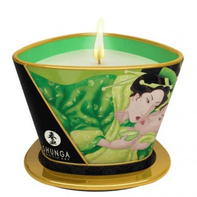 Массажная свеча Exotic Green Tea с ароматом зелёного чая - 170 мл., фото