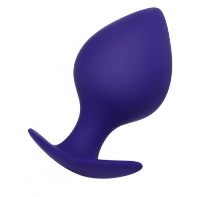 Фиолетовая силиконовая анальная пробка Glob - 10 см., фото