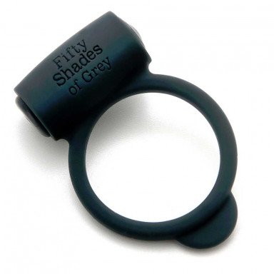 Темно-серое эрекционное кольцо Vibrating Love Ring с вибрацией, фото