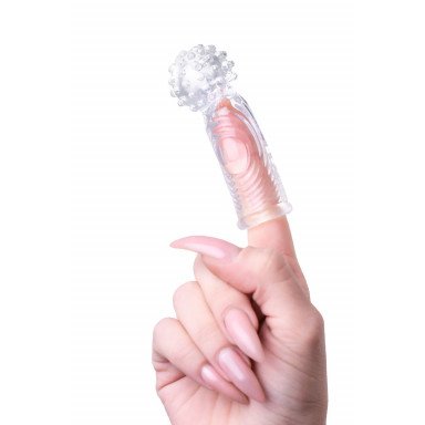 Прозрачная рельефная насадка на палец Ricol - 8 см. фото 3