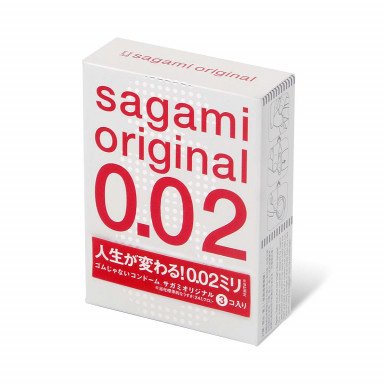 Ультратонкие презервативы Sagami Original 0.02 - 3 шт., фото