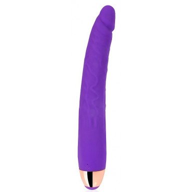 Фиолетовый изогнутый реалистичный вибратор - 18 см., фото